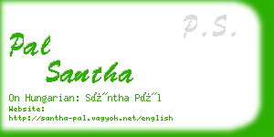 pal santha business card